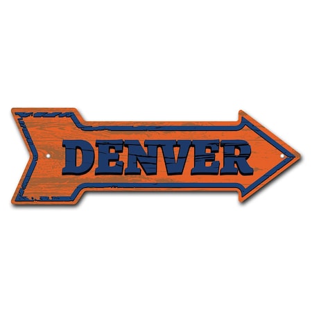 Denver Arrow Sign Funny Home Decor 24in Wide